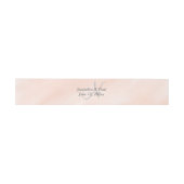 Blush Pink Gray Monogram Wedelband Einladungsbanderole (Flach)