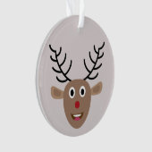 Blush Pink Gray Rentierfest Weihnachten Ornament (Vorderseite)