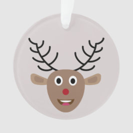 Blush Pink Gray Rentierfest Weihnachten Ornament