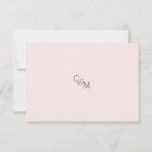 Blush Pink & Gray UAWG Spring Summer Wedding RSVP Karte (Rückseite)