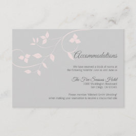 Blush Pink Gray Vine Wedding Card Begleitkarte