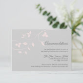 Blush Pink Gray Vine Wedding Card Begleitkarte (Stehend Vorderseite)