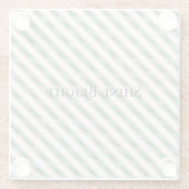 Blush Pink Green Glitter Stripes Christmas   Glasuntersetzer (Rückseite)