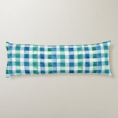 Blush Pink Green Glitter Stripes Christmas Seitenschläferkissen (Rückseite)