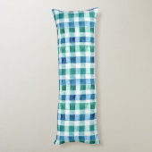 Blush Pink Green Glitter Stripes Christmas Seitenschläferkissen (Rückseite (Vertikal))