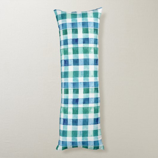 Blush Pink Green Glitter Stripes Christmas Seitenschläferkissen (Rückseite (Vertikal))