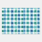 Blush Pink Green Glitzy Stripes Christmas Geschenkpapier Set (Vorderseite 2)