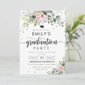 Blush Pink Greeneration Graduation Party Einladung (Stehend Vorderseite)