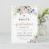 Blush Pink Greeneration Graduation Party Einladung (Stehend Vorderseite)