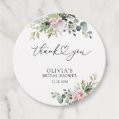 Blush Pink Greenerity Brautparty Geschenk Tag Geschenkanhänger (Vorderseite)