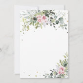 Blush Pink Greenerity Einladung Hochzeit (Rückseite)