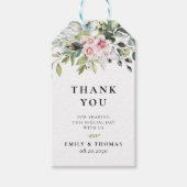 Blush Pink Greenery-Geschenk-Tag Geschenkanhänger (Vorderseite)