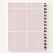 Blush Pink Grid Notebook Notizblock (Rückseite)