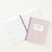 Blush Pink Grid Notebook Notizblock (Innenseite)