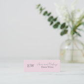 Blush-Pink-Haar-, Make-up- und Schönheitsstudio-Mo Mini Visitenkarte (Stehend Vorderseite)