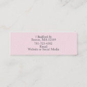 Blush-Pink-Haar-, Make-up- und Schönheitsstudio-Mo Mini Visitenkarte (Rückseite)