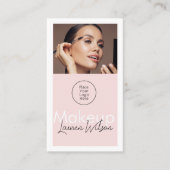 Blush Pink Haar-, Make-up- und Schönheitsstudio Ve Visitenkarte (Vorderseite)