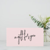 Blush Pink Hair Salon Logo Geschenkgutscheine (Stehend Vorderseite)