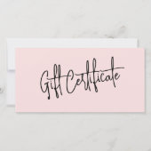 Blush Pink Hair Salon Logo Geschenkgutscheine (Vorderseite)