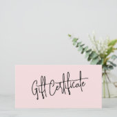 Blush Pink Hair Salon Logo Geschenkgutscheine (Stehend Vorderseite)