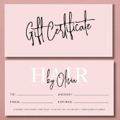 Blush Pink Hair Salon Logo Geschenkgutscheine