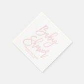Blush Pink Hand Letter Babyduschpapier Napkins Serviette (Ecke)