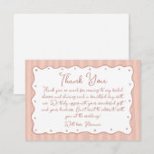 Blush Pink Hand Painted Bridal Shower 02 Dankeskarte (Vorne/Hinten)