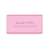 Blush Pink Handgeschriebener Skripttext Elegante A Adressaufkleber (Vorne)