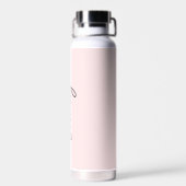 Blush Pink Handgeschriebener Text Elegant Trinkflasche (Rückseite)