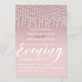 Blush Pink Hanging Diamond Lights Abend Einladung