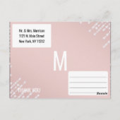 Blush Pink Hanging Diamond Lights Danke Postkarte (Rückseite)