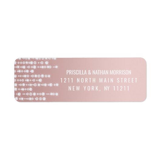 Blush Pink Hanging Diamond Lights Hochzeit (Vorne)