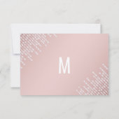 Blush Pink Hanging Diamond Lights Save the Date (Rückseite)
