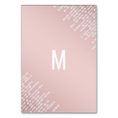 Blush Pink Hanging Diamond Lights Tischnummer (Rückseite)