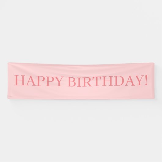 Blush Pink Happy Birthday Banner (Horizontal)