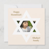 Blush Pink Happy Hanukkah Niedliches Foto (Vorderseite)