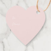 Blush Pink Heart Cactus Liebe Kinder Klassenzimmer Geschenkanhänger (Rückseite)