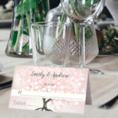 Blush Pink Heart Leaf Tree Hochzeit Platzkarten