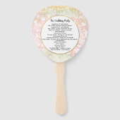 Blush Pink Heart Leaf Tree Hochzeitsprogramm Fächer (Rückseite)
