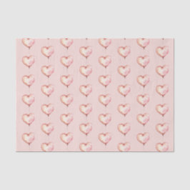 Blush Pink Hearts Birthday Seidenpapier