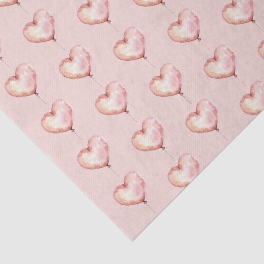 Blush Pink Hearts Birthday Seidenpapier (Ausschnitt)