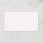 Blush Pink Hearts Diaper Raffle Card Begleitkarte (Rückseite)