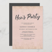Blush Pink Hens Party Einladung (Vorne/Hinten)