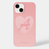 Blush-Pink-Herz-Custom Case-Mate iPhone Hülle (Rückseite)