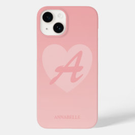 Blush-Pink-Herz-Custom Case-Mate iPhone 14 Hülle
