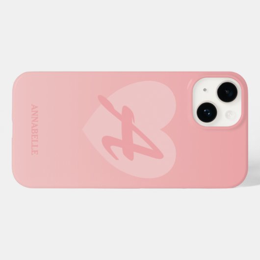 Blush-Pink-Herz-Custom Case-Mate iPhone Hülle (Rückseite (Horizontal))