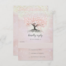 Blush Pink Herzleder Tree Land Hochzeit UAWG in Ro Einladung