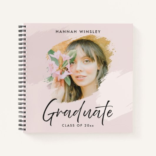 Blush Pink Hinzufügen eines benutzerdefinierten Ab Notizblock (Vorderseite)