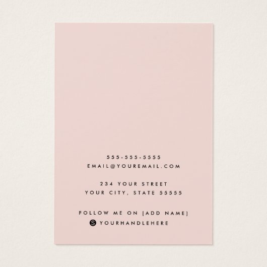 Blush Pink hinzufügen Logo-Kette Ohrring-Display-K (Rückseite)