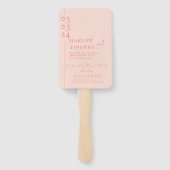 Blush Pink Hochzeitsprogramm Fächer (Rückseite)